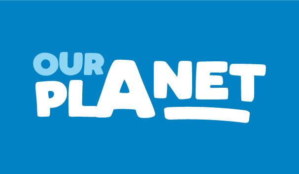 Our Planet Text On Blue Background